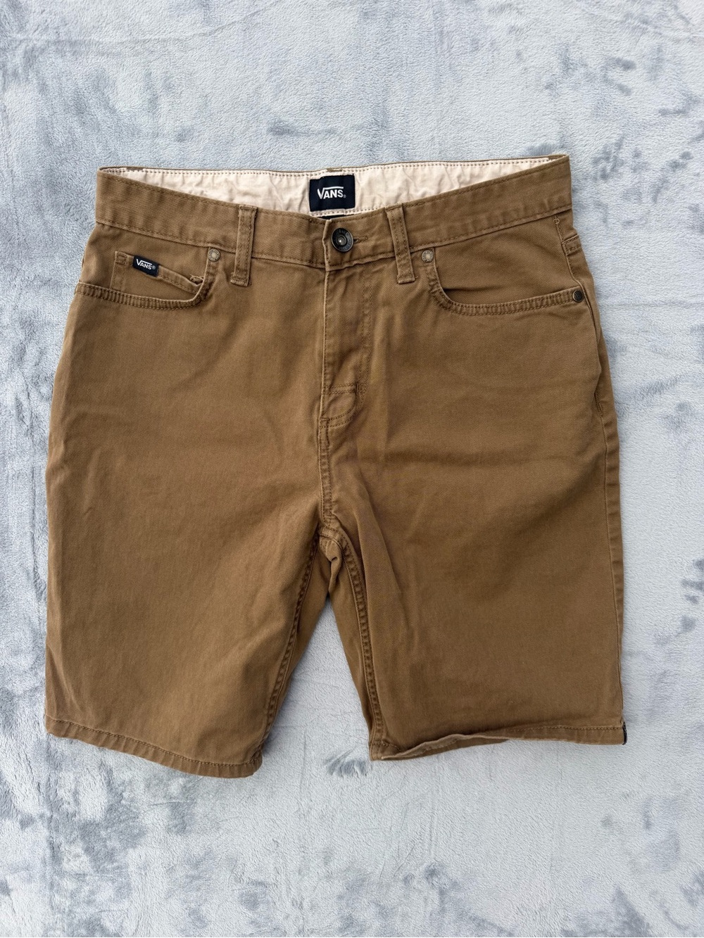 Vans Men’s Shorts. Color Is Brown. Chino Five Pocket. Size 28 Regular.